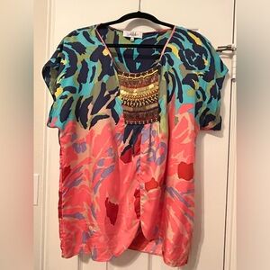 Tibi blouse w gorgeous beaded detail